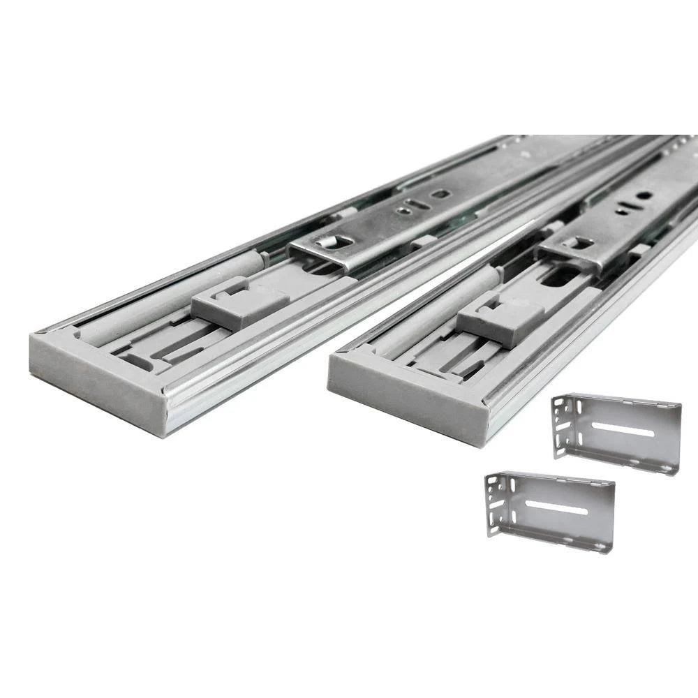 18 in. Soft Close Drawer Slide with Rear Bracket Set (8-Pair) W552449