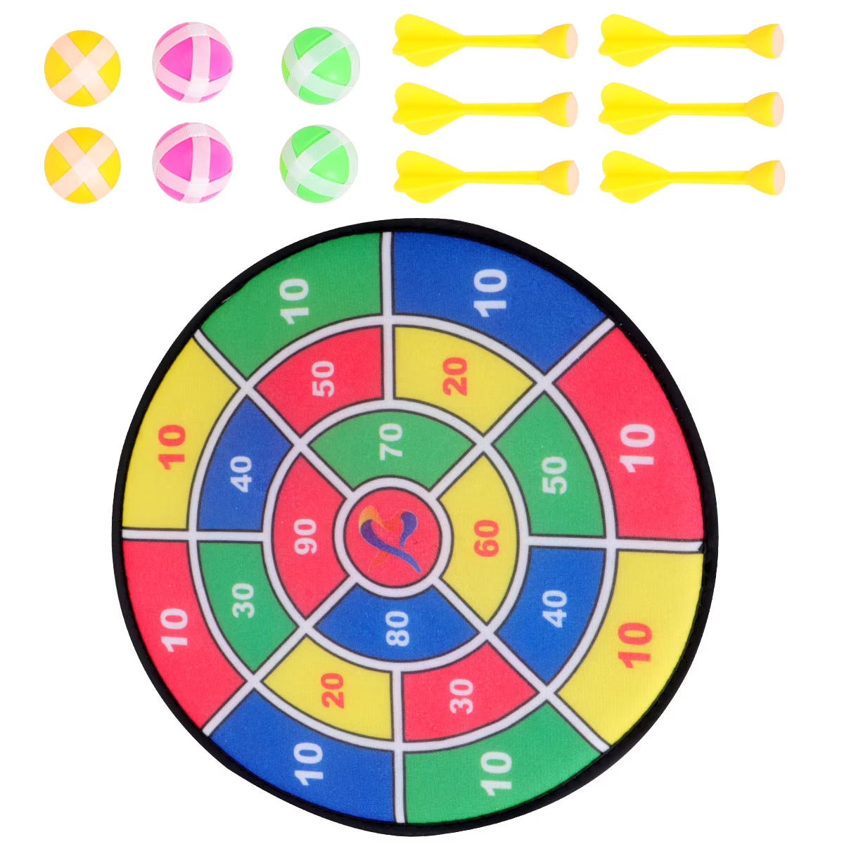 Safety Dart Board Toy Set with Sticky Ball and Darts M7260