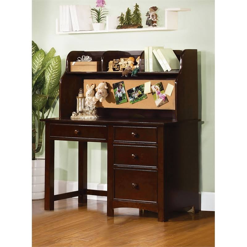 Dark Walnut Solid Wood Kids Desk S48660