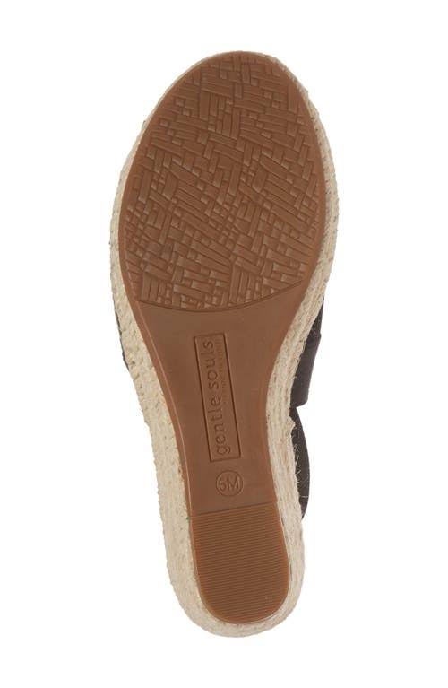 Black Suede Wedge X9718