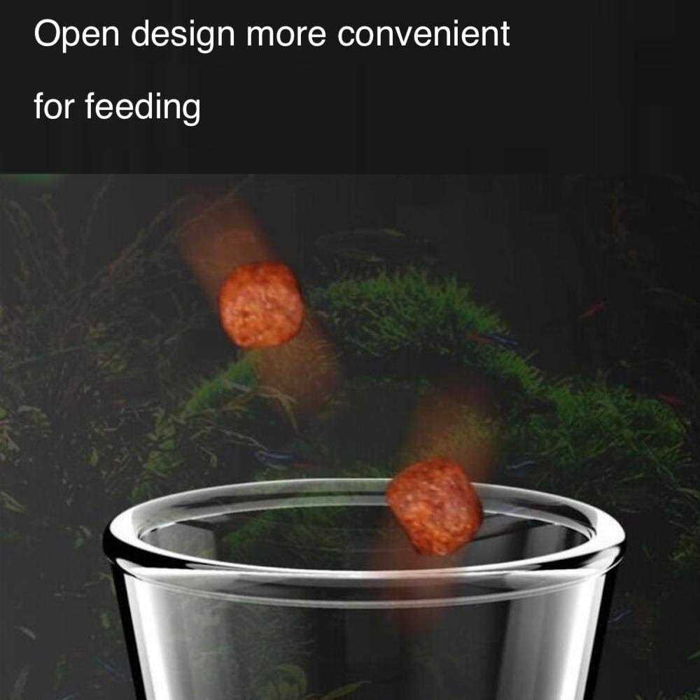 Aquarium Shrimp Feeding Tube and Dish Clear Crystal Glass Feeder D3866