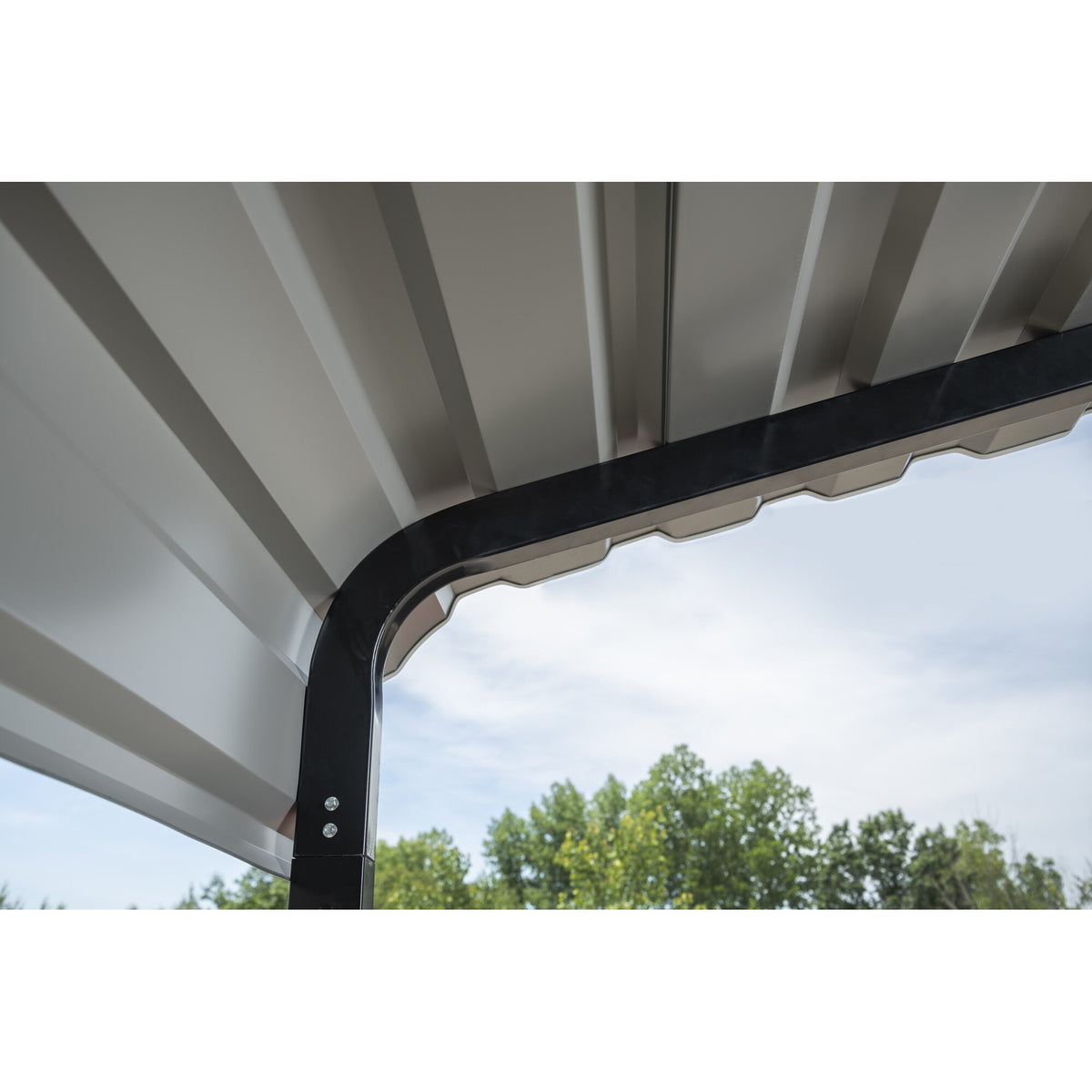 Arrow Metal Canopy 12 x 6 x 7ft. Eggshell Width 146 in Height 102 in Steel O116090