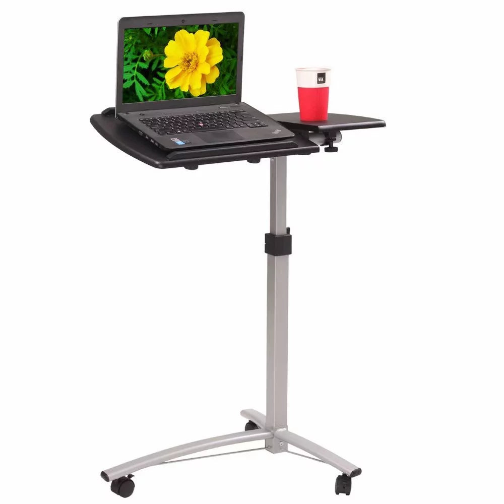 Adjustable Laptop Table with Wheels, Black C41970