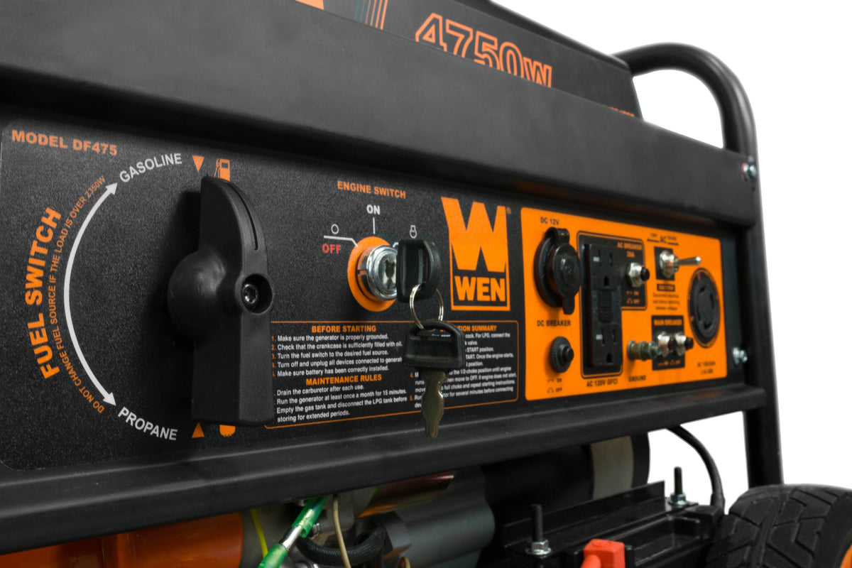 4,750/3,800-Watt Dual Fuel Portable Generator with Wheel Kit Q2872