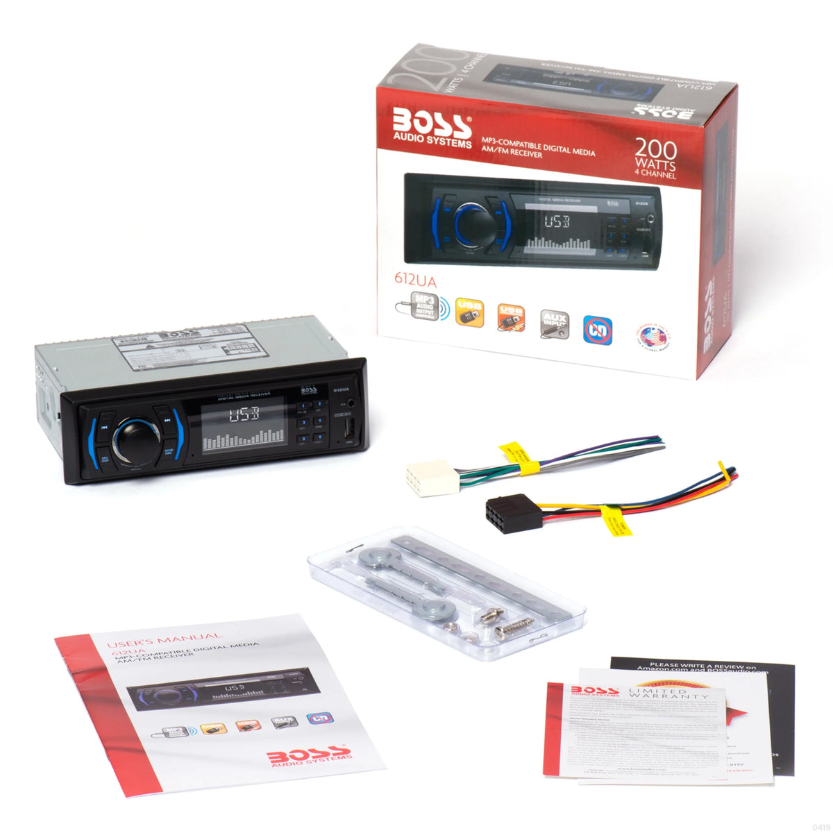 Single Din Mechless Car Audio Stereo Receiver with USB Aux Input AM/FM Radio Z594