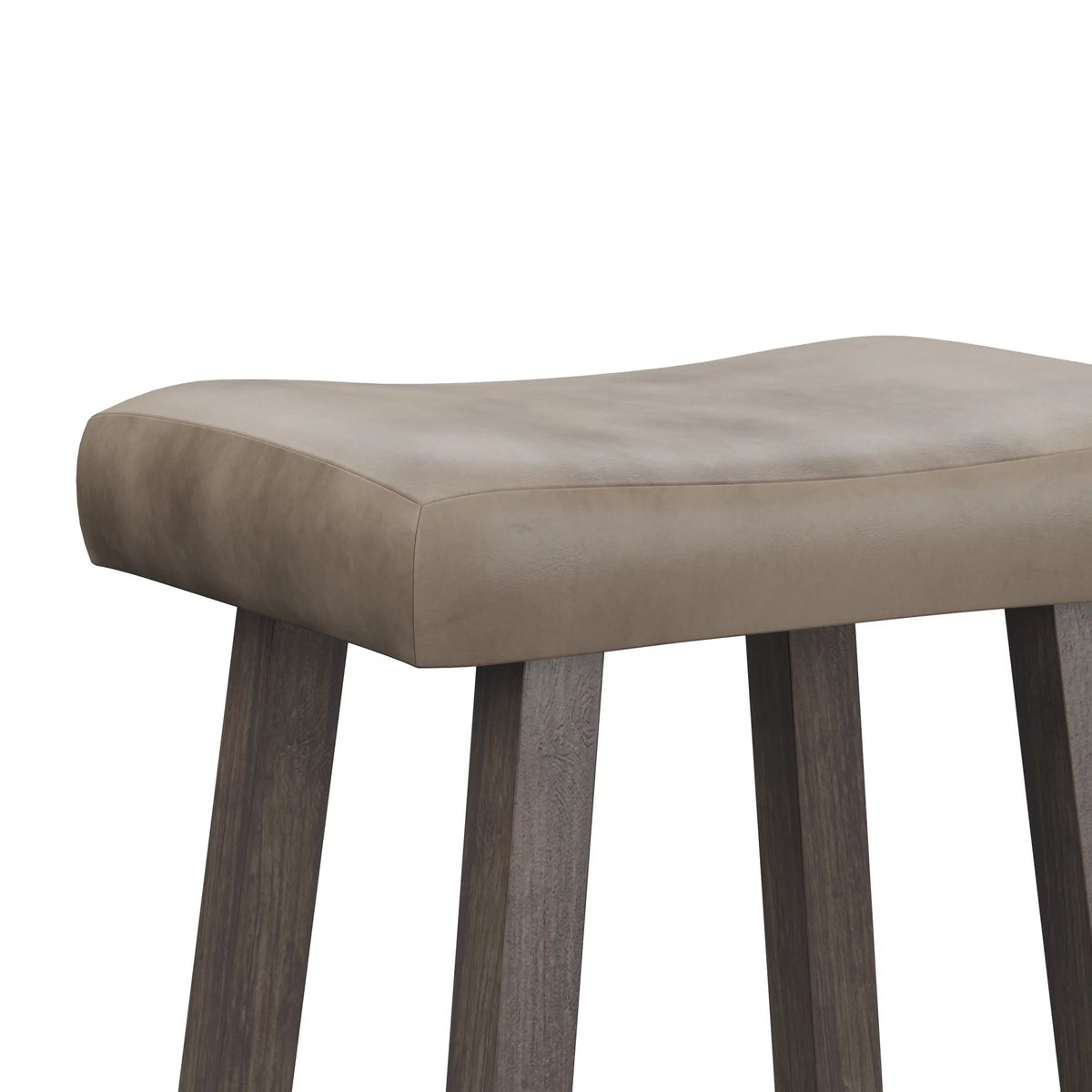 Rustic Gray Wood Backless Bar Height Stool H92671