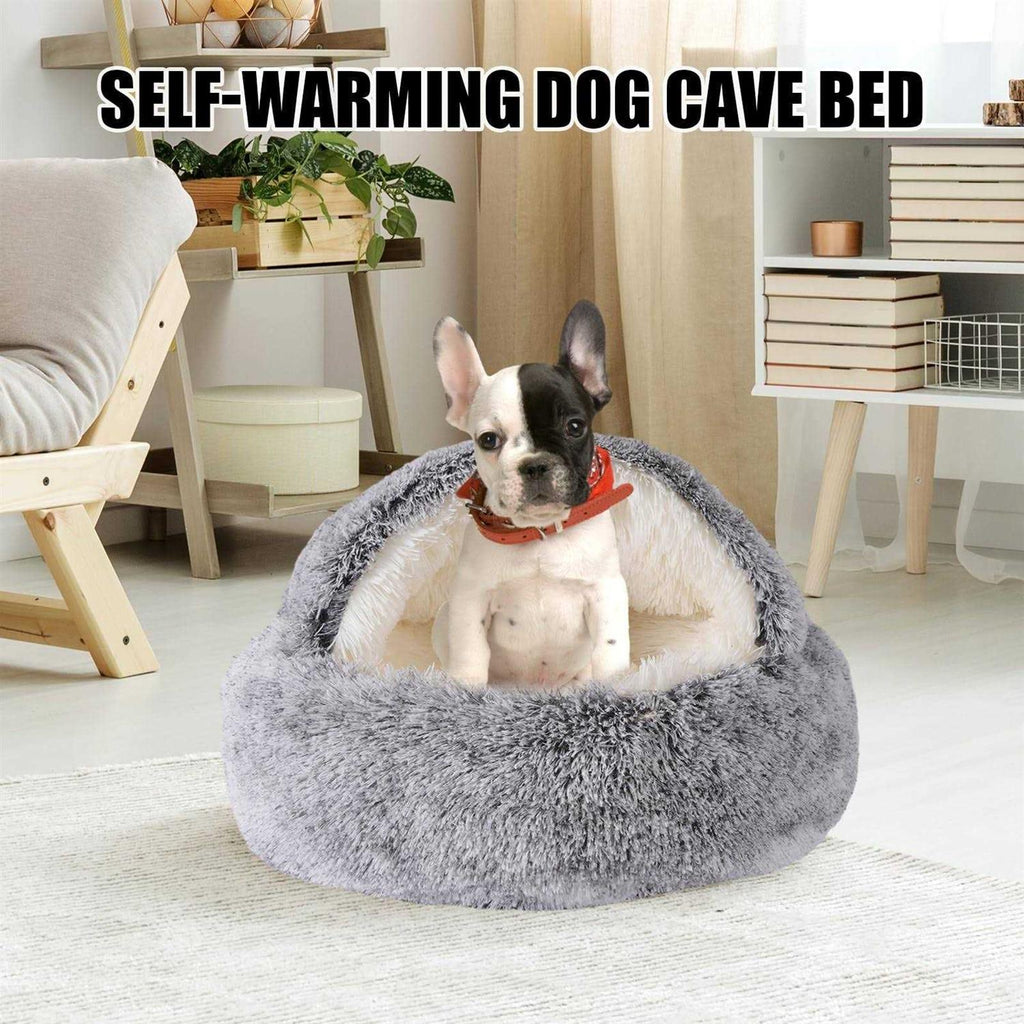 Hooded Round Dog Bed & Cat Cave P9151