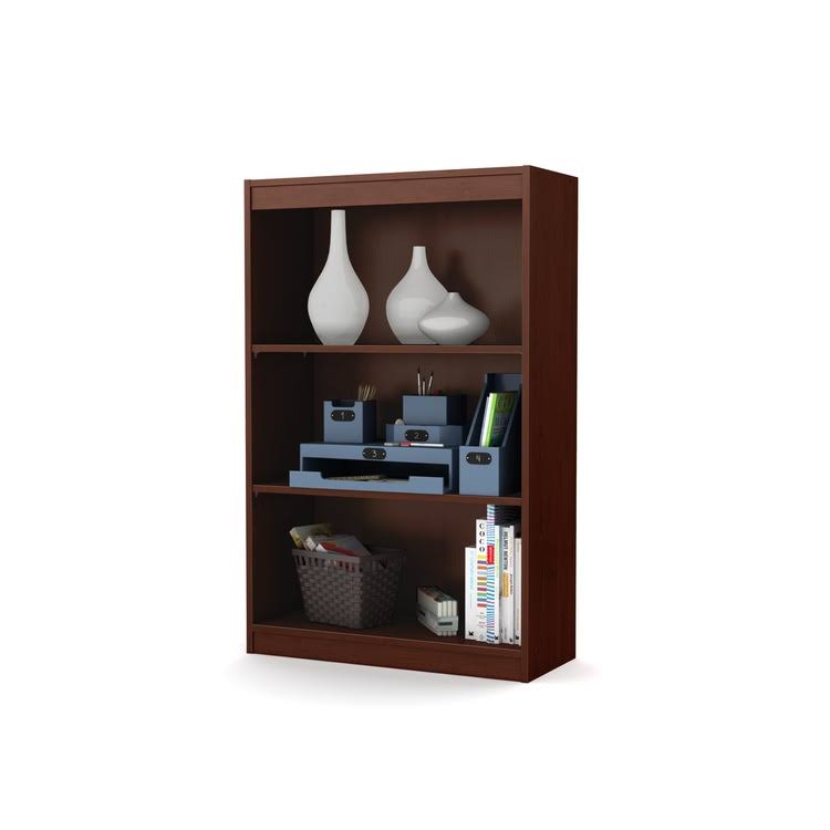 Royal Cherry 3-Shelf Bookcase S804221