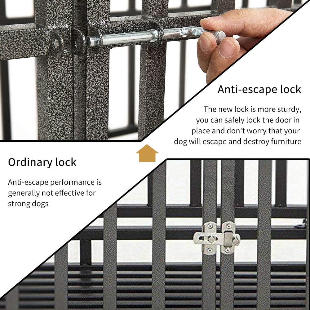 38 Heavy Duty Steel Dog Crate with Two Lock and Four Wheels V680065