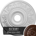 20x22OD x 3 1/2x22ID x 1 1/2x22P Hand-Painted Hickory Ceiling Medallion X367