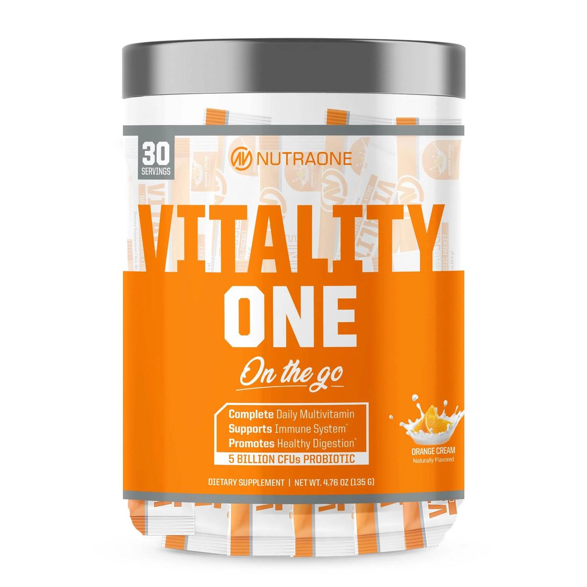 Multivitamin Probiotic and Enzyme Blend Orange Cream 30 Servings I762