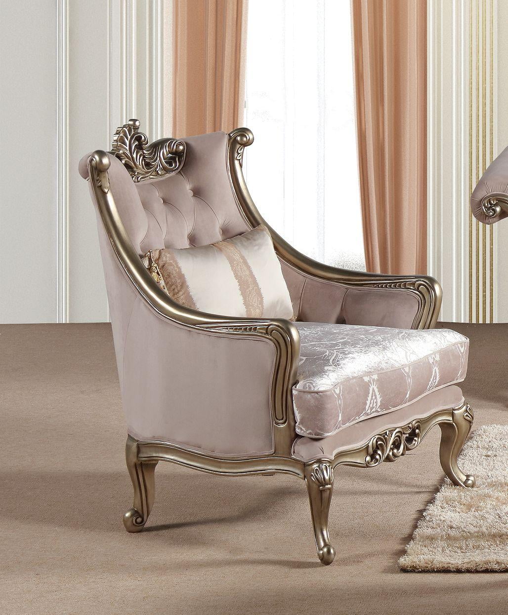 Champagne Wood Sofa Set 2Pcs S844