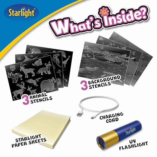 Light-Activated Paper Art Kit with UV Flashlight D6850