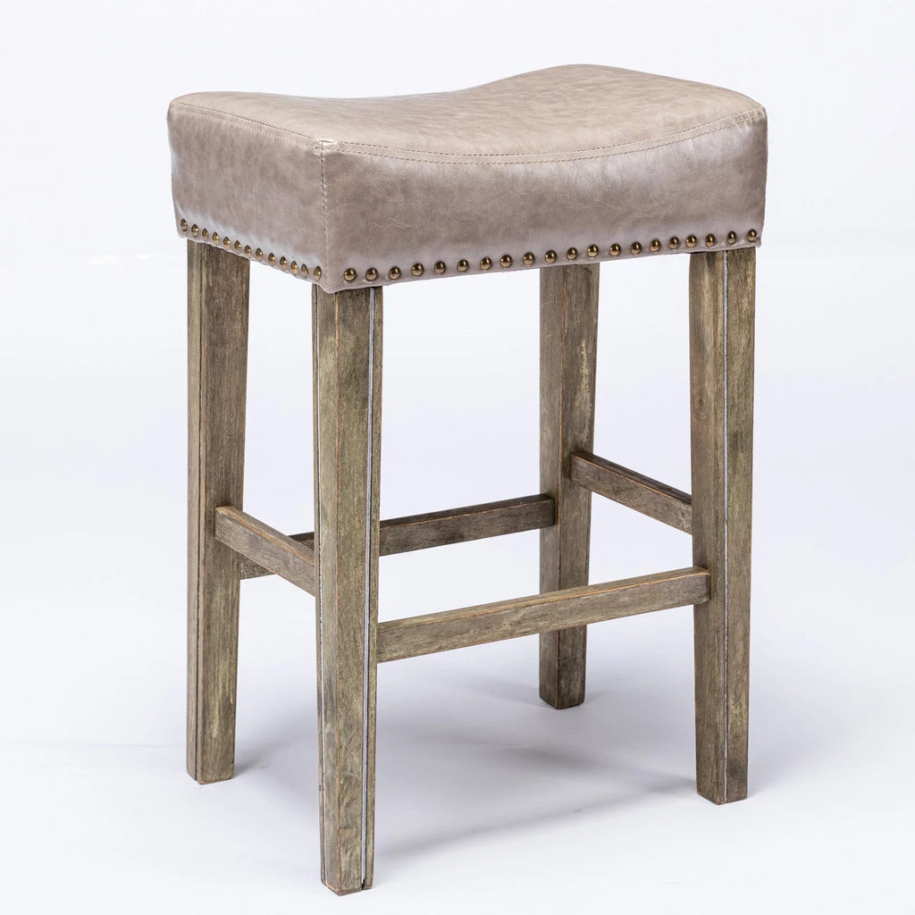 26" Counter Height Bar Stools Set of 2 Gray V55322