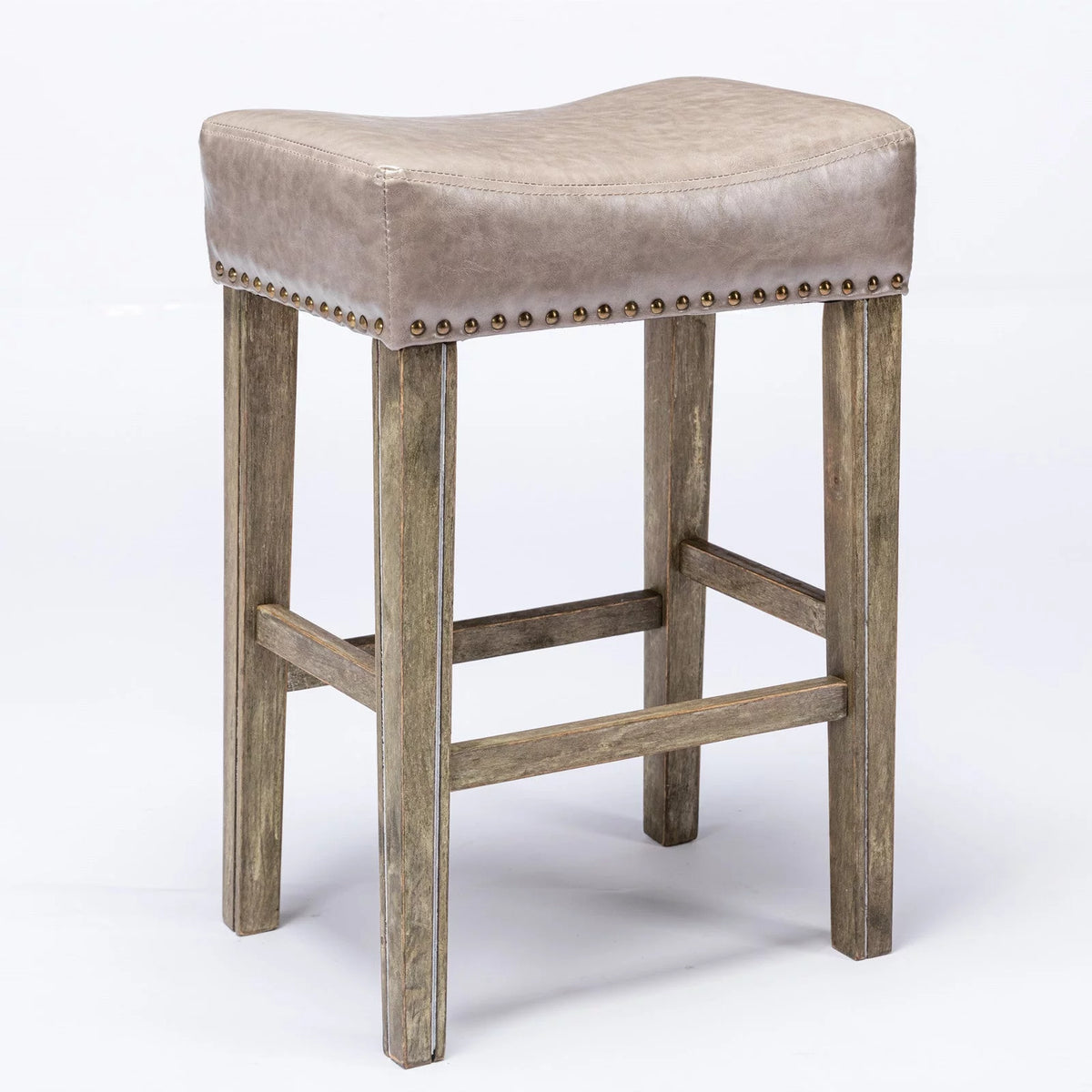 26" Counter Height Bar Stools Set of 2 Gray V55322