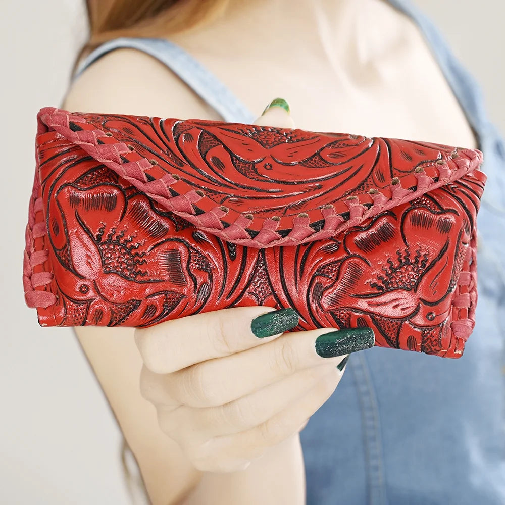 Genuine Leather Sunglass Case Handbag O782