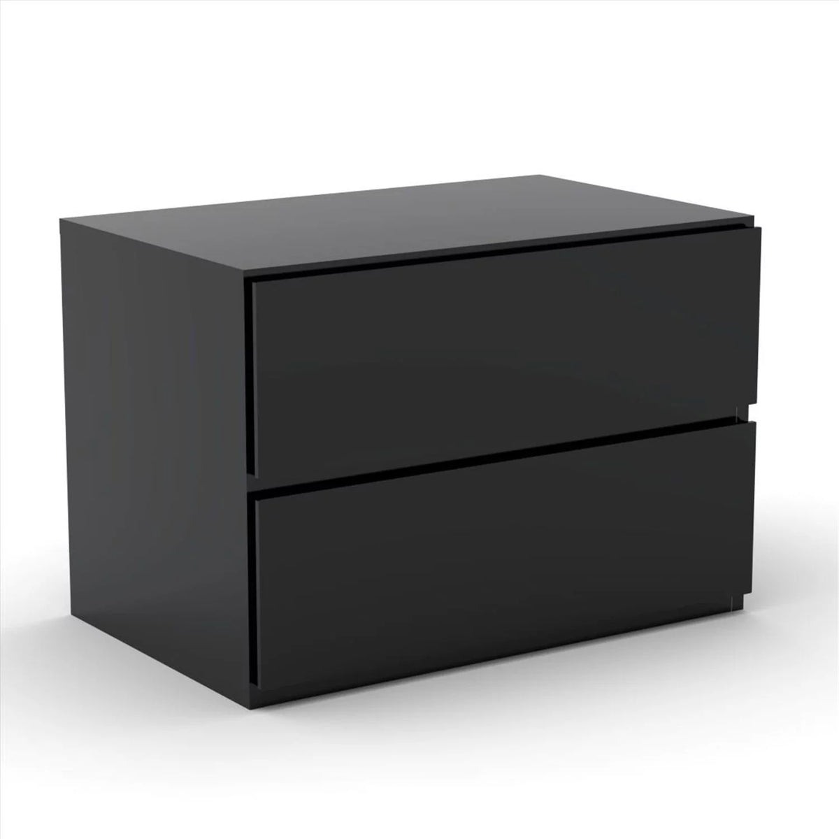 Queen Size Bedroom Set Walnut and Black F950