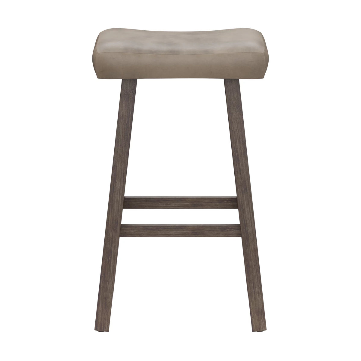 Rustic Gray Wood Backless Bar Height Stool H92671