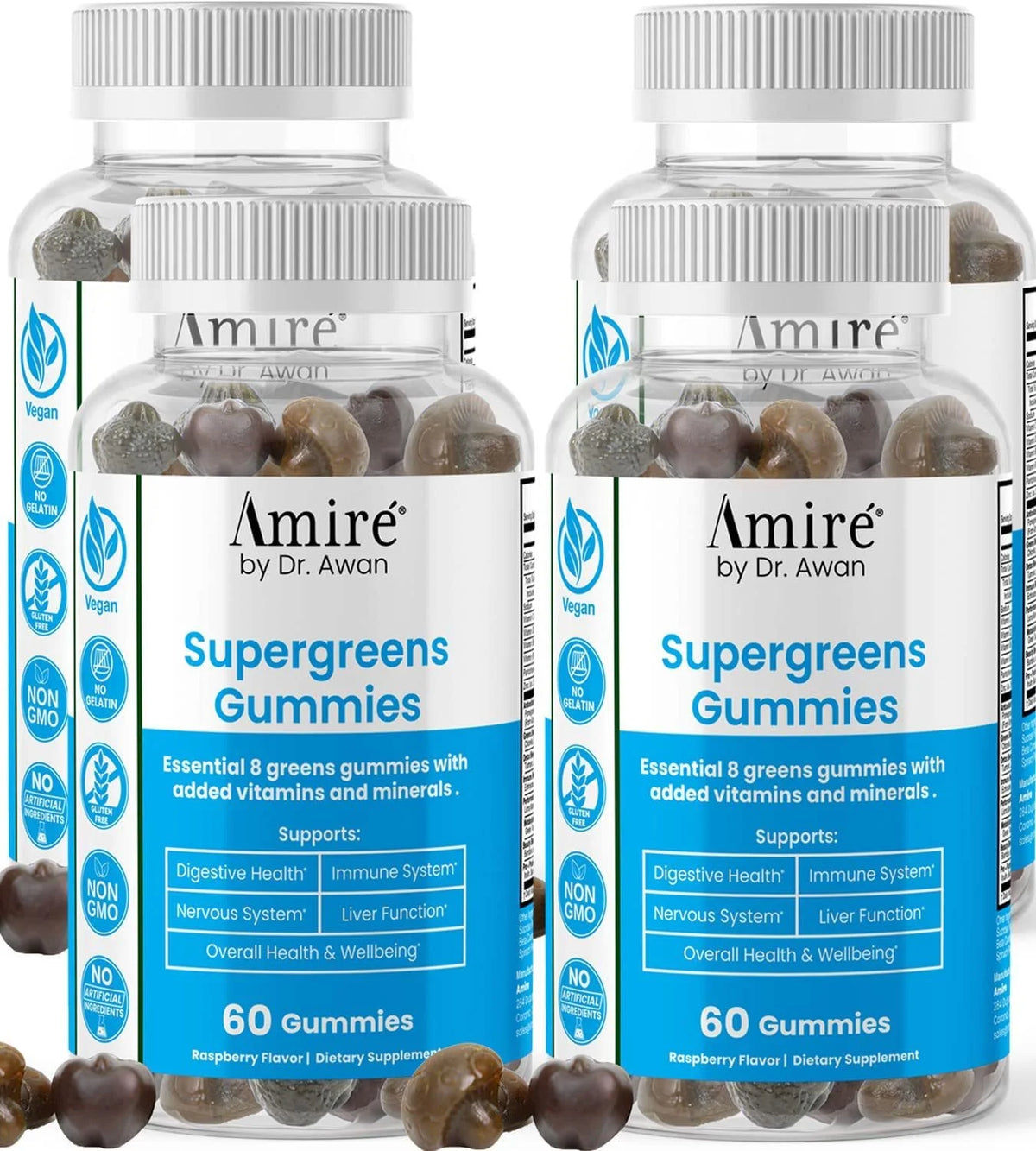 Super Greens Gummies Fruits & Veggies Supplement 240ct A3362