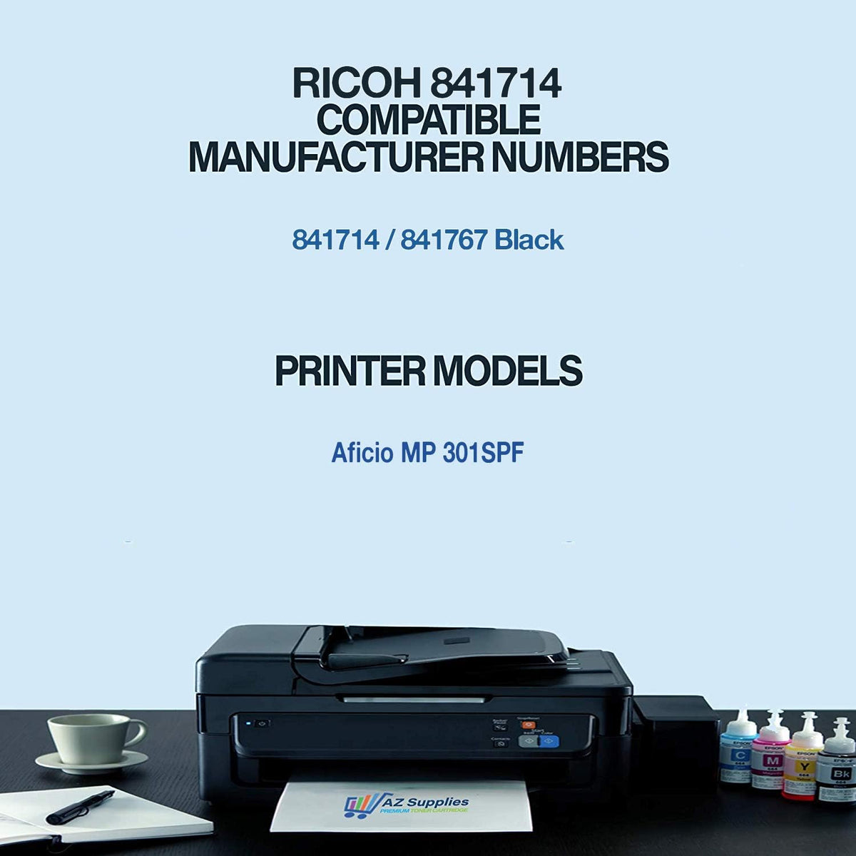 3xBlack Toner Cartridge for Ricoh Aficio MP 301SPF I65591