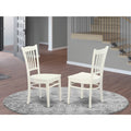 Linen White Dining Chair with Wood Seat B47234