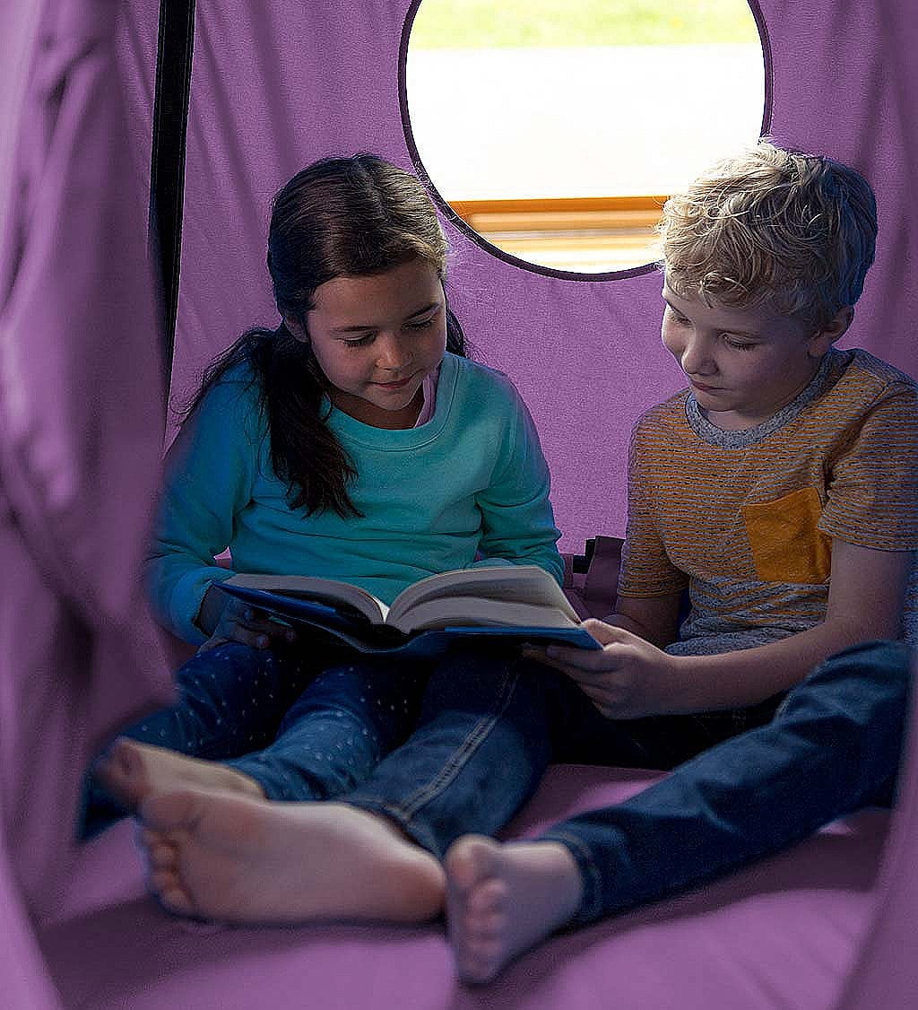 Purple Nylon Hanging Tent with Inflatable Cushion C65837