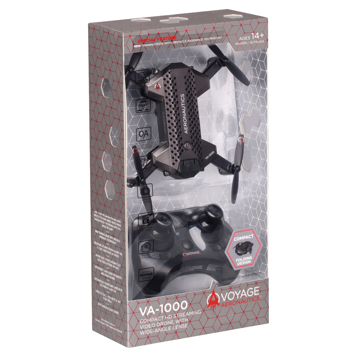 Black 7 inches Wide-Angle Lens Streaming Drone T133