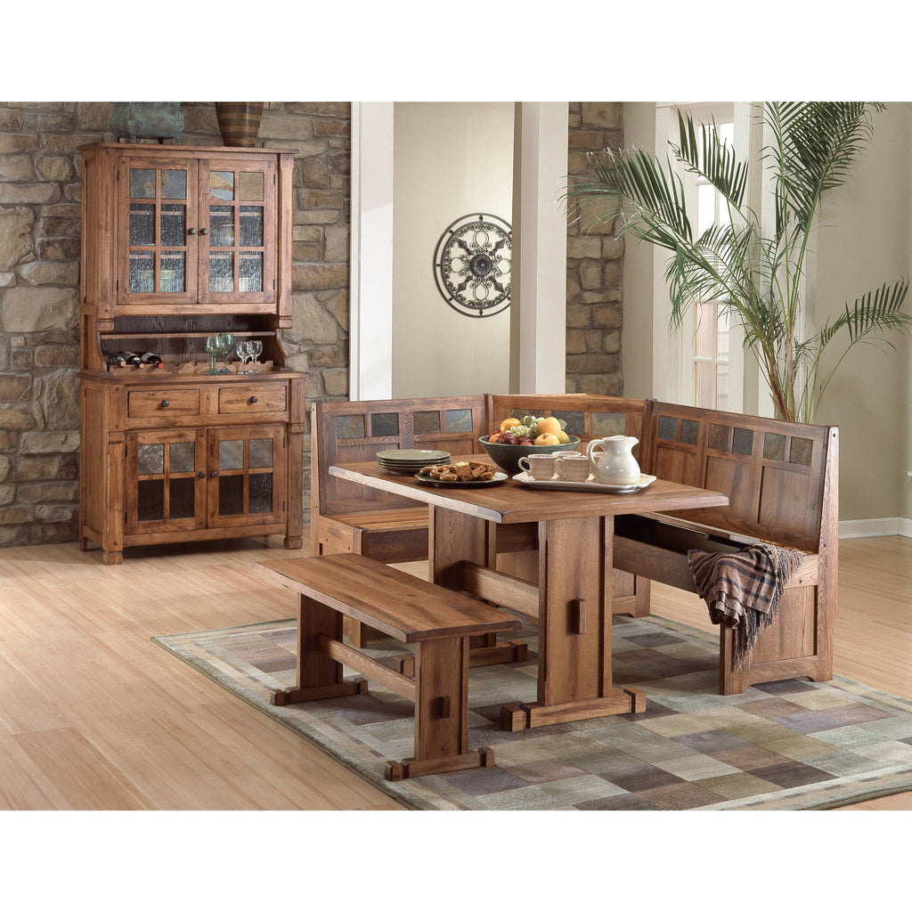 Rustic Oak Breakfast Nook Set W3877