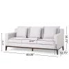 Light Gray Fabric 3 Seater Sofa S86422