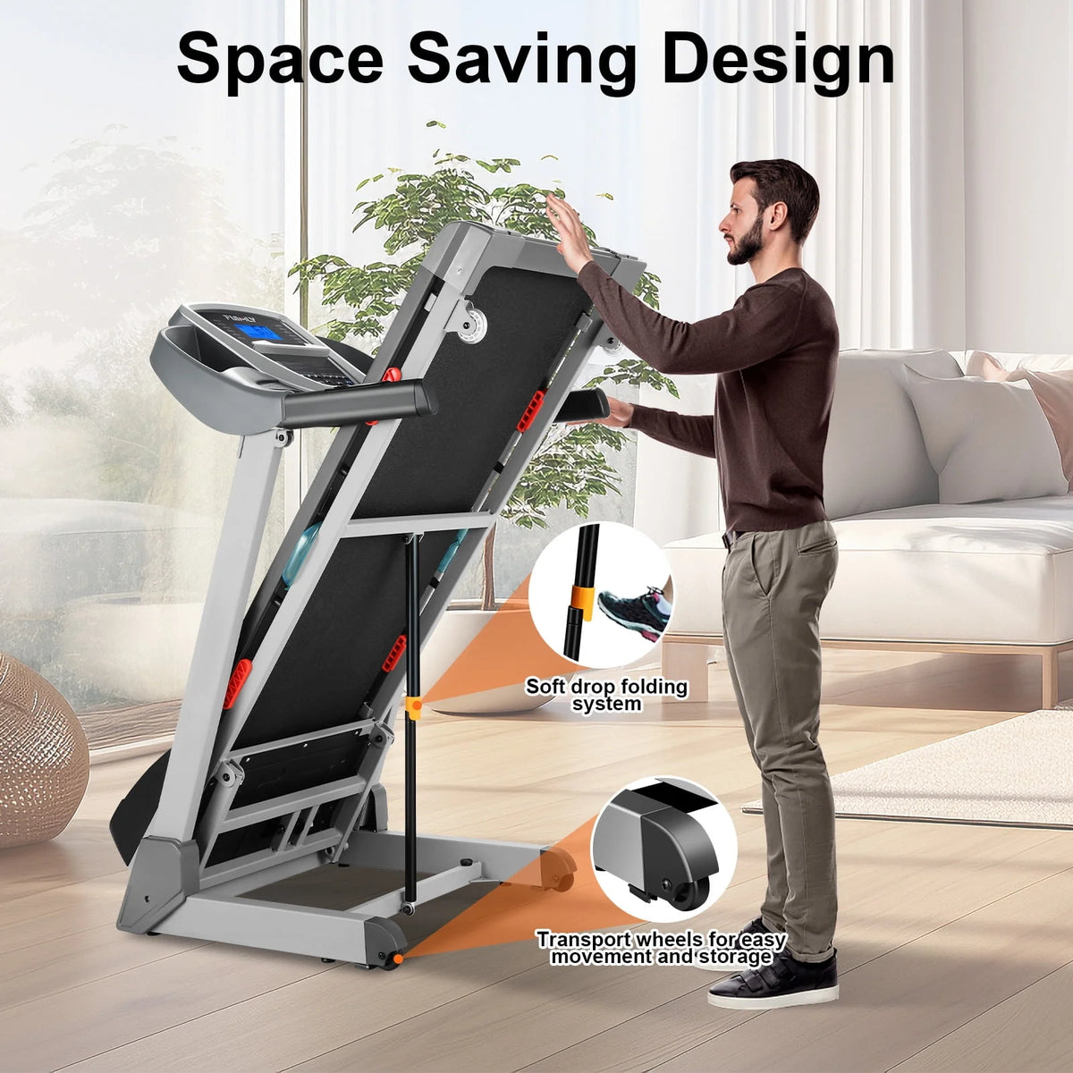 300LBS 3.25HP Electric Treadmill with Auto Incline C5172
