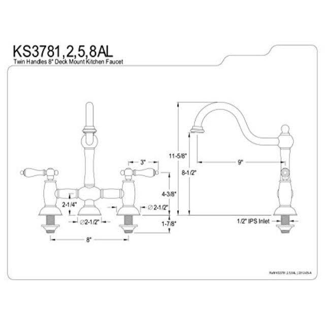 Oil Rubbed Bronze Bridge Kitchen Faucet K65287