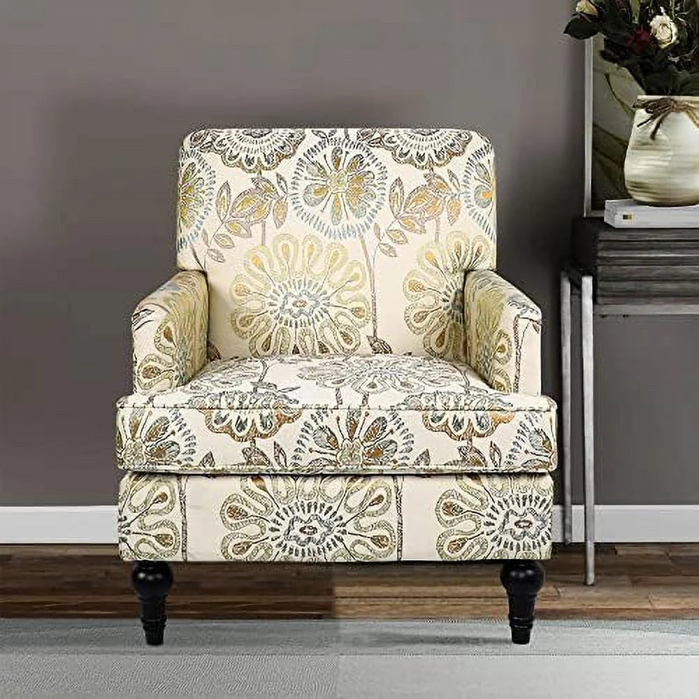 Modern Accent Chair with Wood Legs and Thick Cushion K173