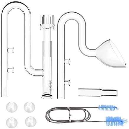 Aquatic Glass Lily Pipe Set with Skimmer Inflow and Outflow D2856