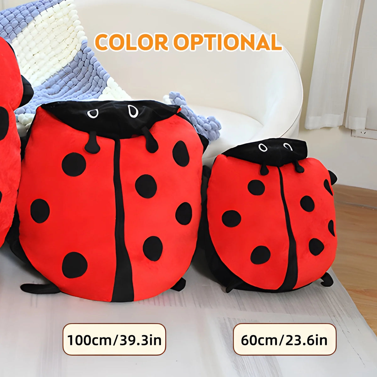 Wearable Ladybug Pillow, Plush Removable Oversized 60cm/23in E526013
