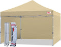 Pop-up Canopy Tent 10x10 Heavy Duty Instant Canopy with Sidewalls Pure White X64781