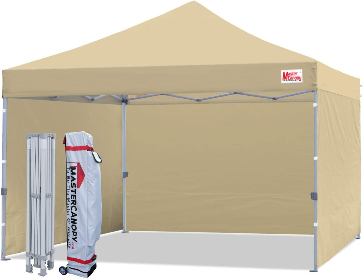 Pop-up Canopy Tent 10x10 Heavy Duty Instant Canopy with Sidewalls Pure White X64781