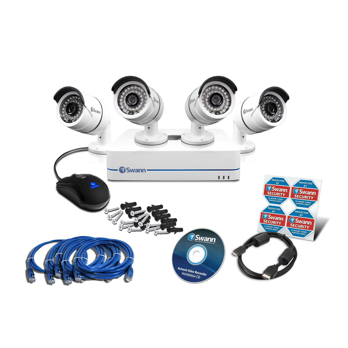 8-Channel 720p NVR with 4 Security Cameras H33453