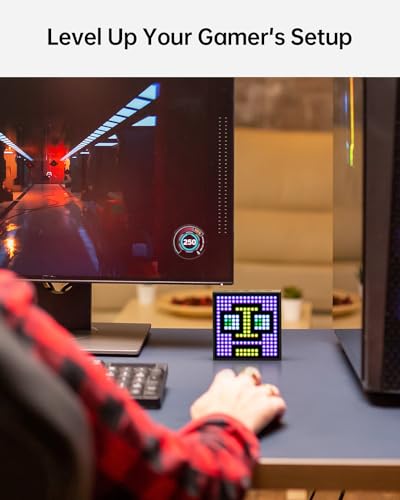 Pixel Art Bluetooth Speaker with 16x16 LED Display Black R9700