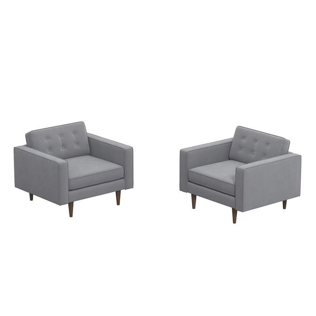 Gray Velvet Lounge Chair (Set of 2) M688