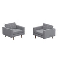 Gray Velvet Lounge Chair (Set of 2) M688
