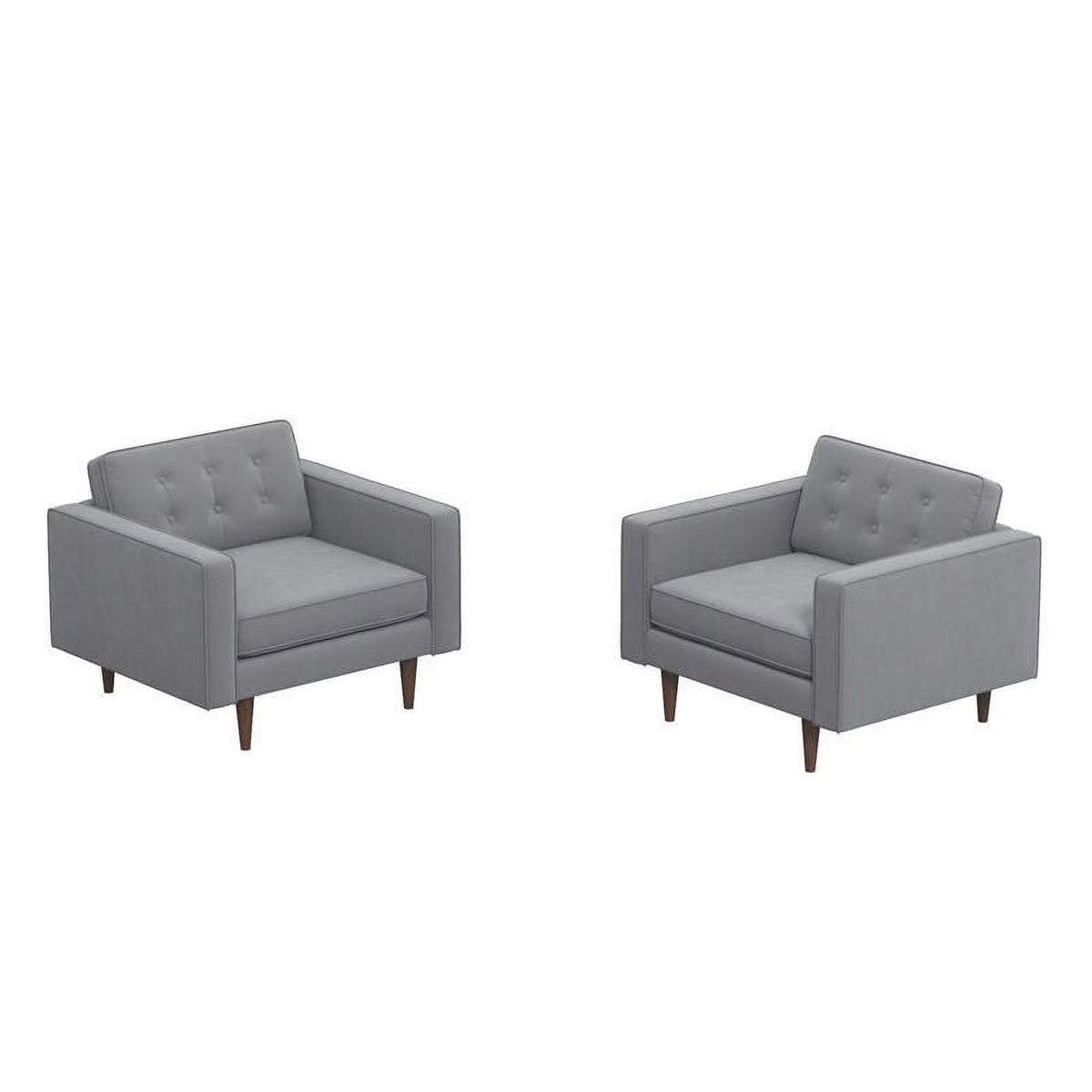 Gray Velvet Lounge Chair (Set of 2) M688