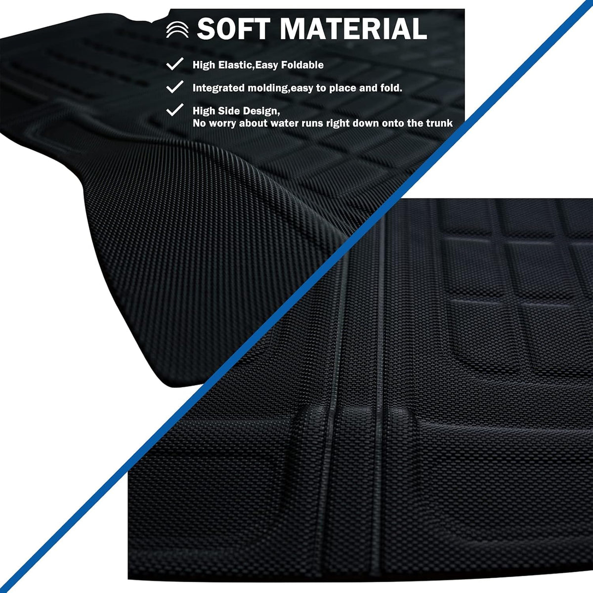 Black Waterproof Rear Trunk Mat Cargo Liner M447