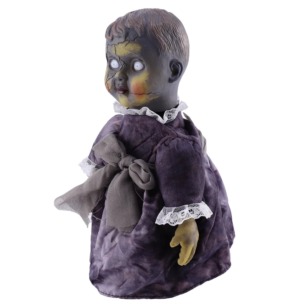 Halloween Scary Dolls, 1 PC Voice-activated Induction Glowing Walking Doll N8191