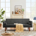Grey Linen Futon Sofa Bed I1788