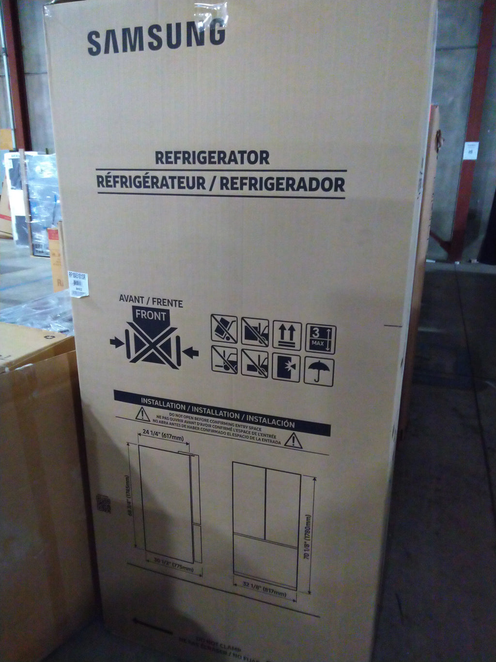 33 in. 17.5 cu. ft. Stainless Steel French Door Refrigerator Z209321