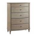 Light Gray Wooden 5 Drawer Chest L750