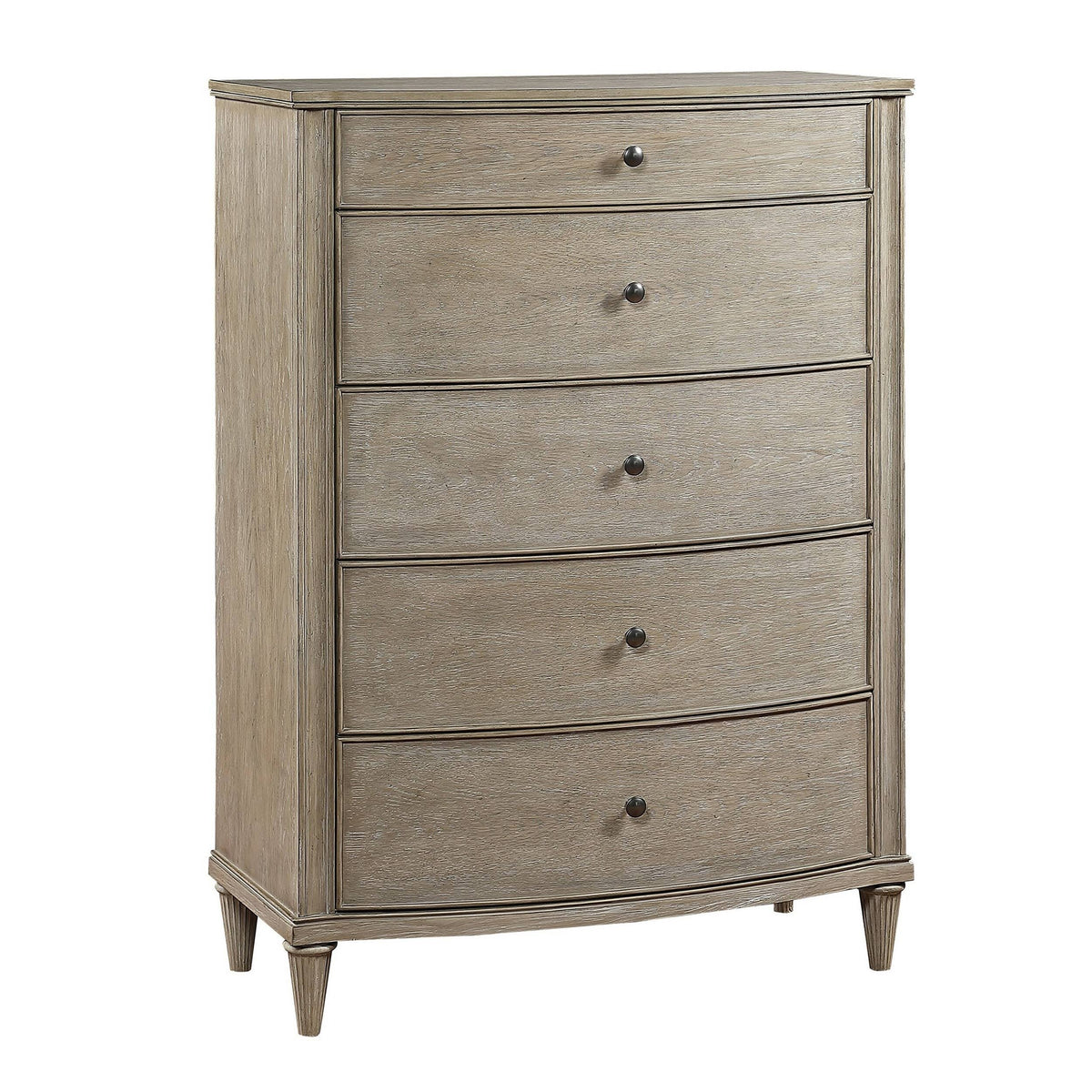 Light Gray Wooden 5 Drawer Chest L750