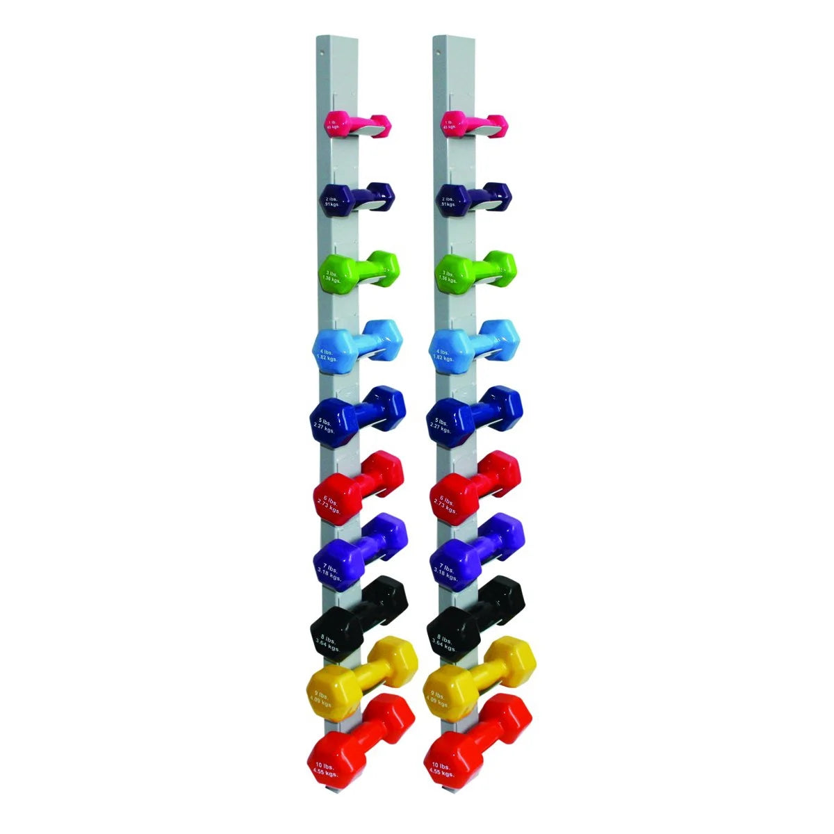 20 Piece Vinyl Coated Iron Dumbbell Set D11489
