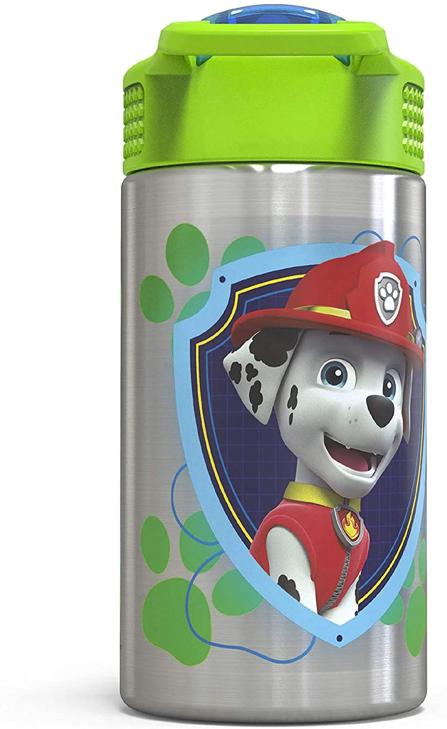 15.5oz Stainless Steel Kids Water Bottle with Flip-up Straw Spout N851