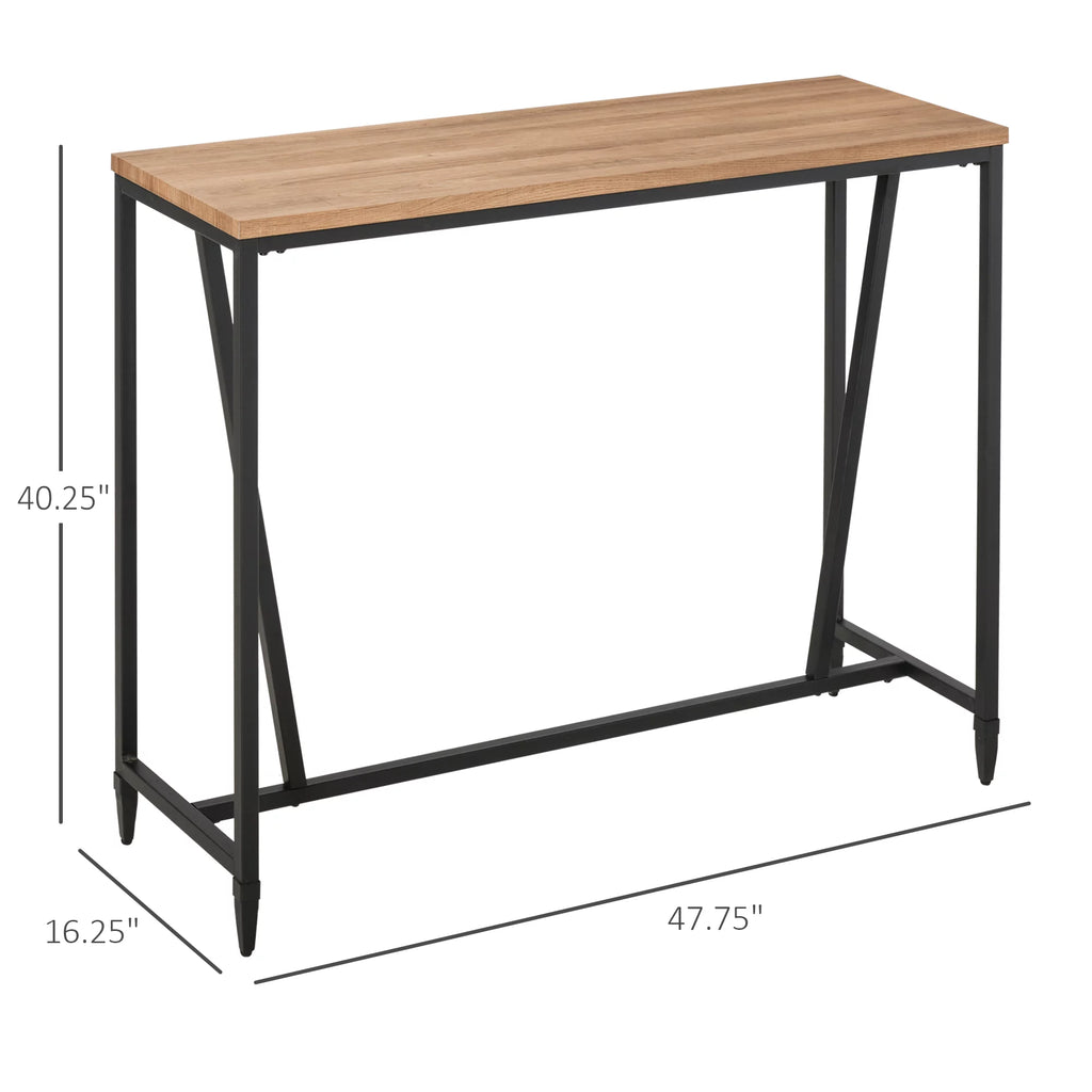 Rustic Industrial Bar Table with Metal Legs S3630